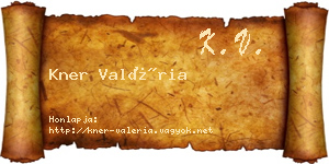 Kner Valéria névjegykártya