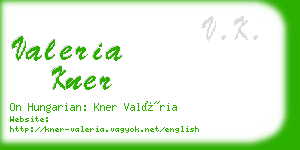 valeria kner business card
